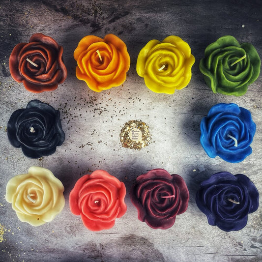 Beeswax Rose Romance Spell Candle - Northern Magick Supplies