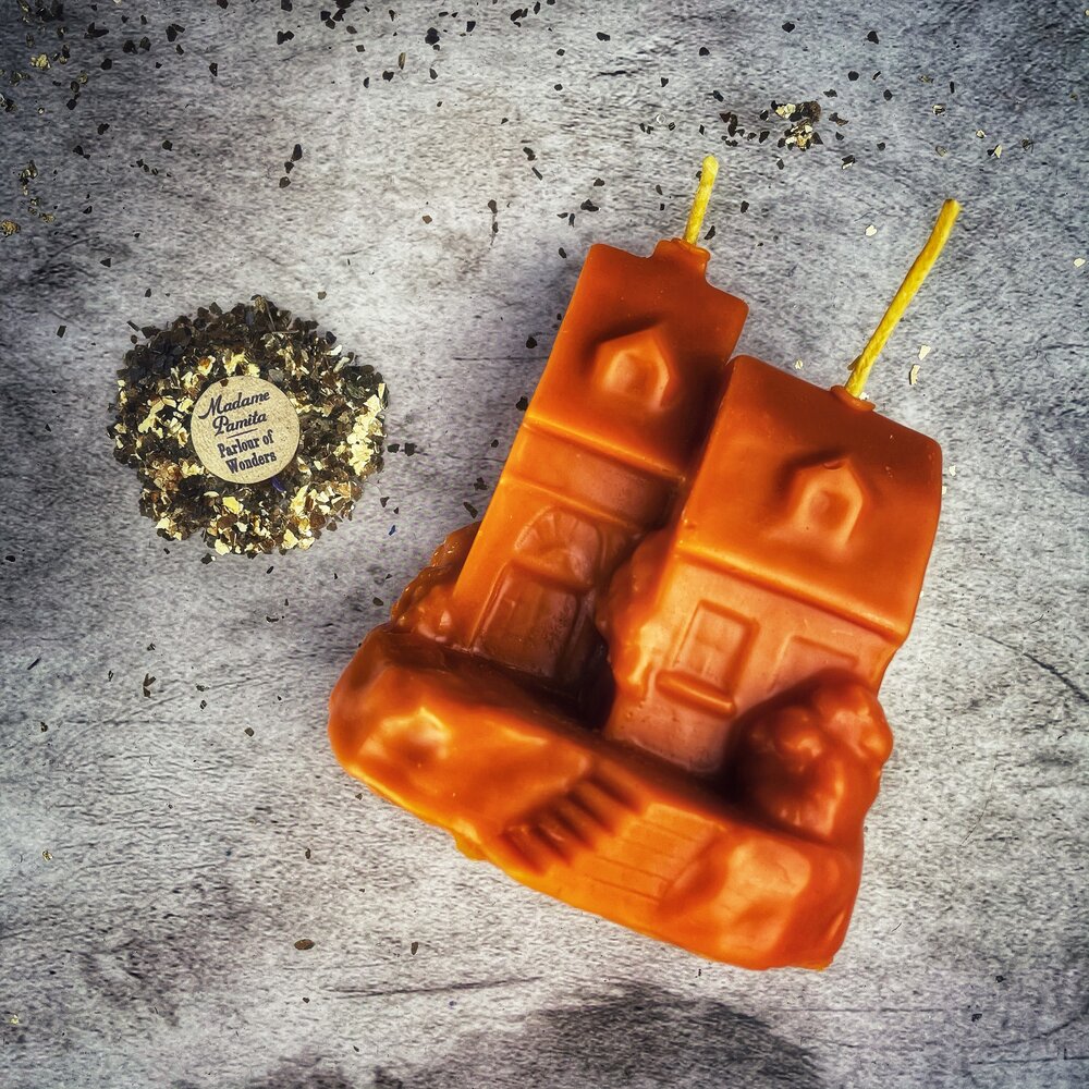 Beeswax Happy House Spell Candle - Northern Magick Supplies