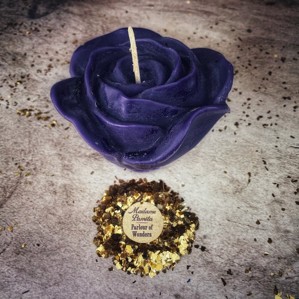 Beeswax Rose Romance Spell Candle - Northern Magick Supplies
