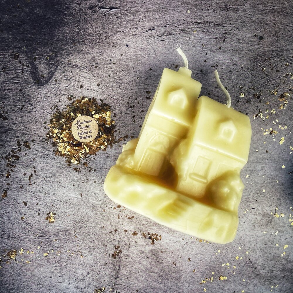 Beeswax Happy House Spell Candle - Northern Magick Supplies