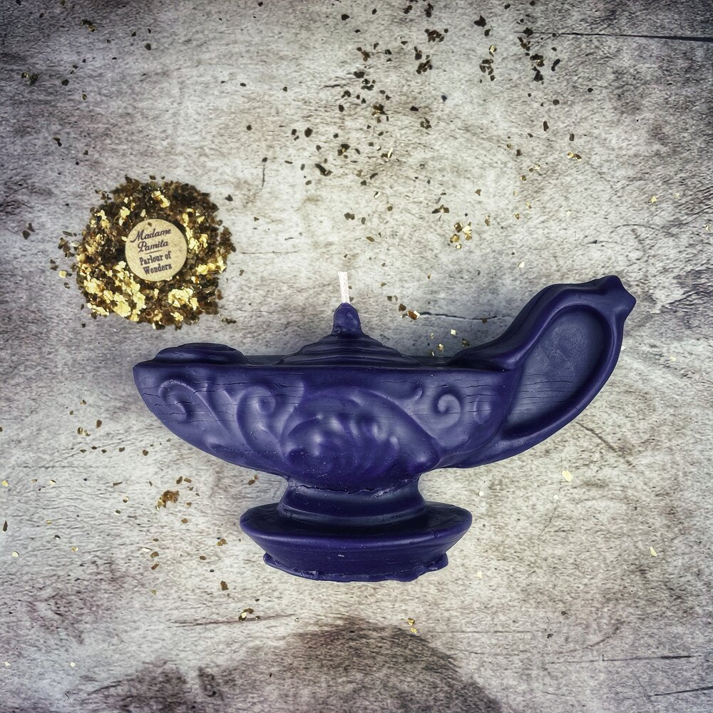 Beeswax Aladdin's Lamp Spell Candle - Wish Manifestation & Three Wishes Magic - Northern Magick Supplies