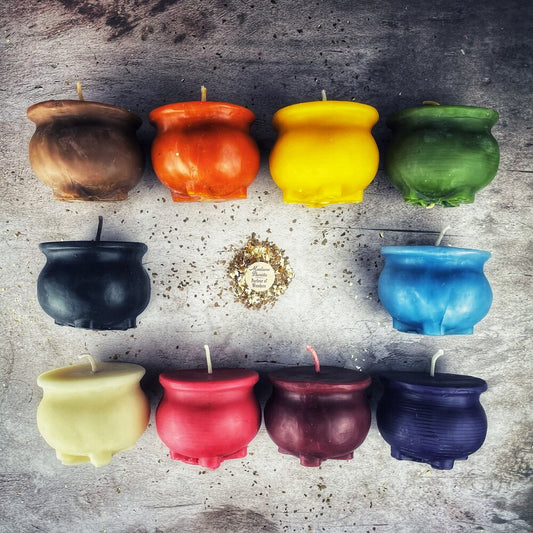 Beeswax Cauldron of Magick Spell Candle - Northern Magick Supplies