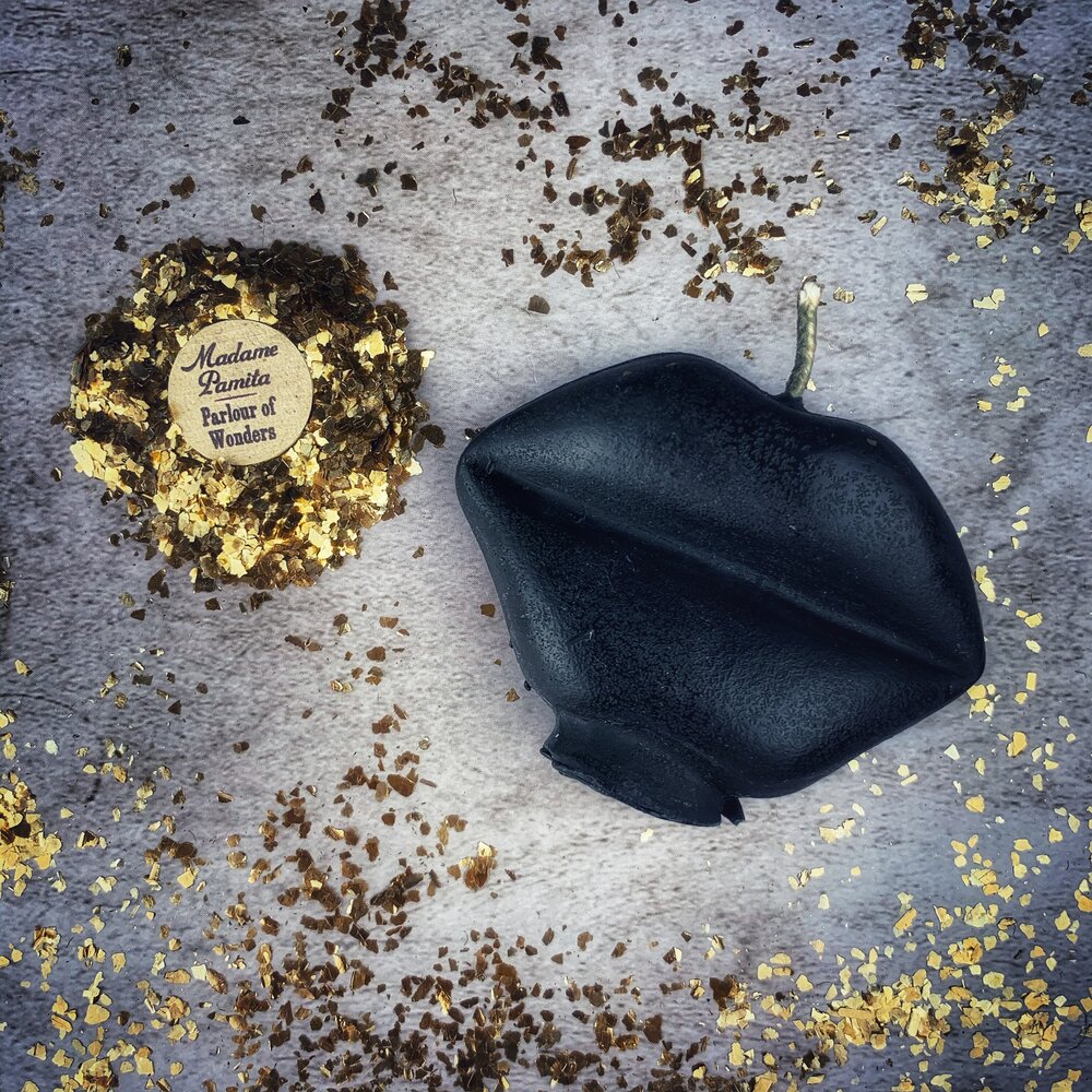 Beeswax Talk to Me Lips Spell Candle - Northern Magick Supplies