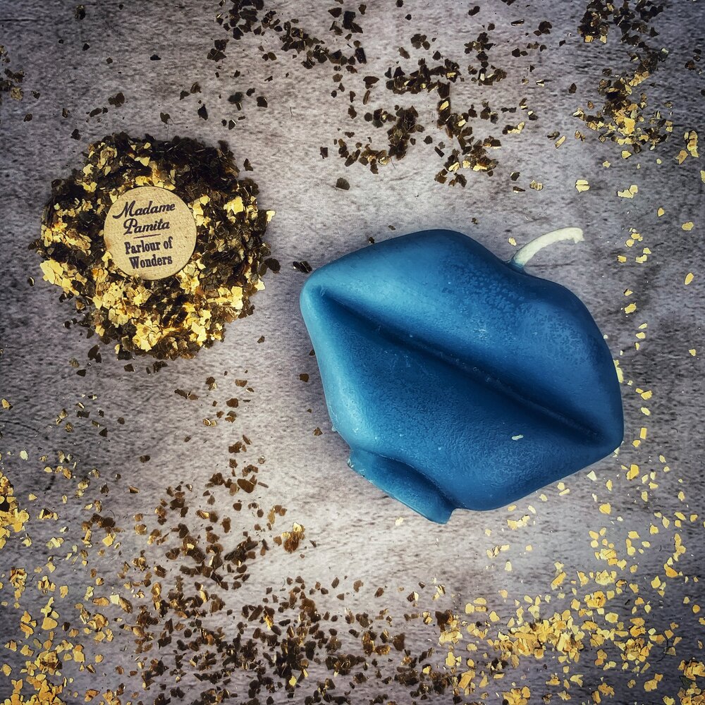 Beeswax Talk to Me Lips Spell Candle - Northern Magick Supplies