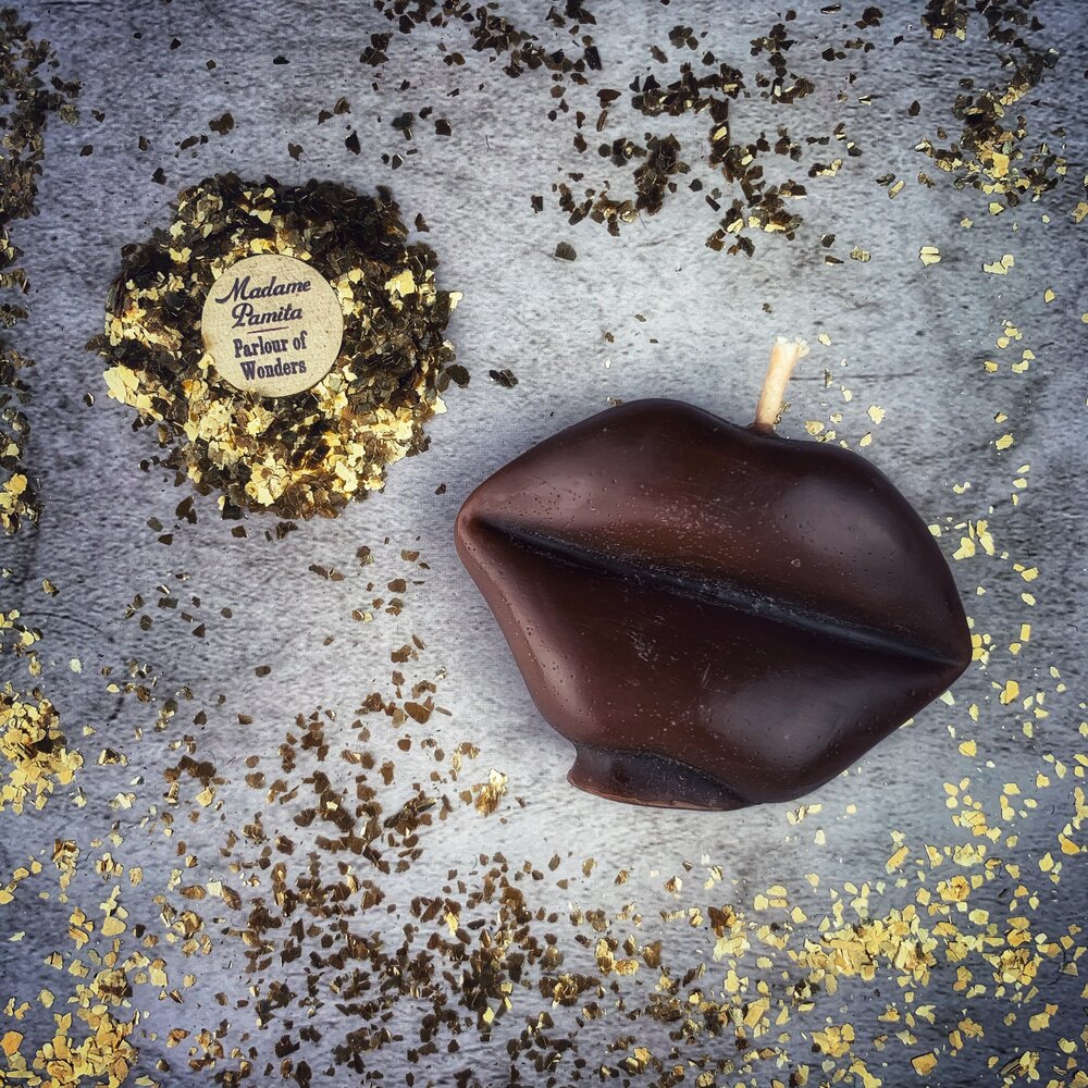 Beeswax Talk to Me Lips Spell Candle - Northern Magick Supplies