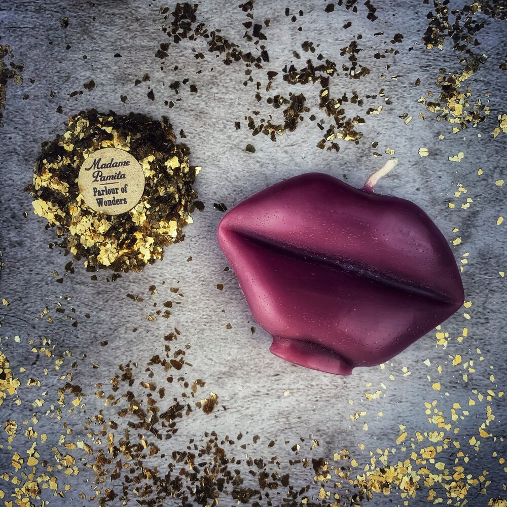 Beeswax Talk to Me Lips Spell Candle - Northern Magick Supplies