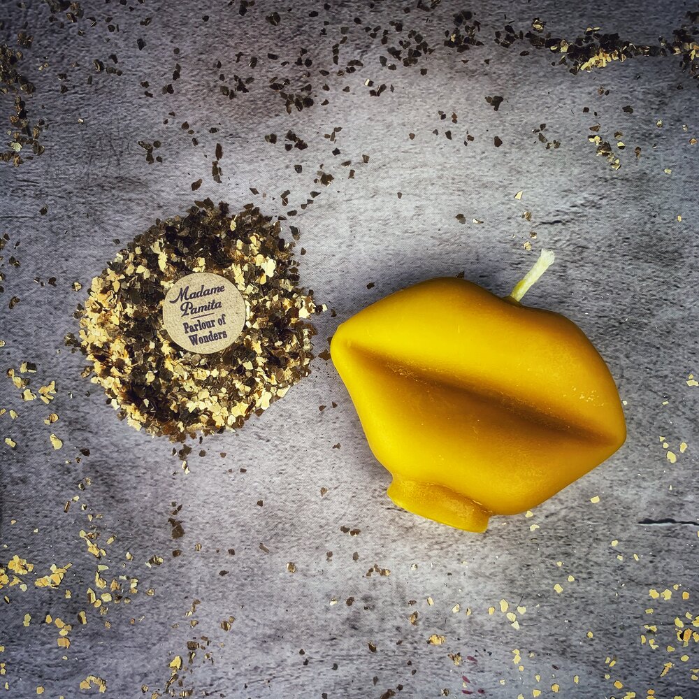 Beeswax Talk to Me Lips Spell Candle - Northern Magick Supplies