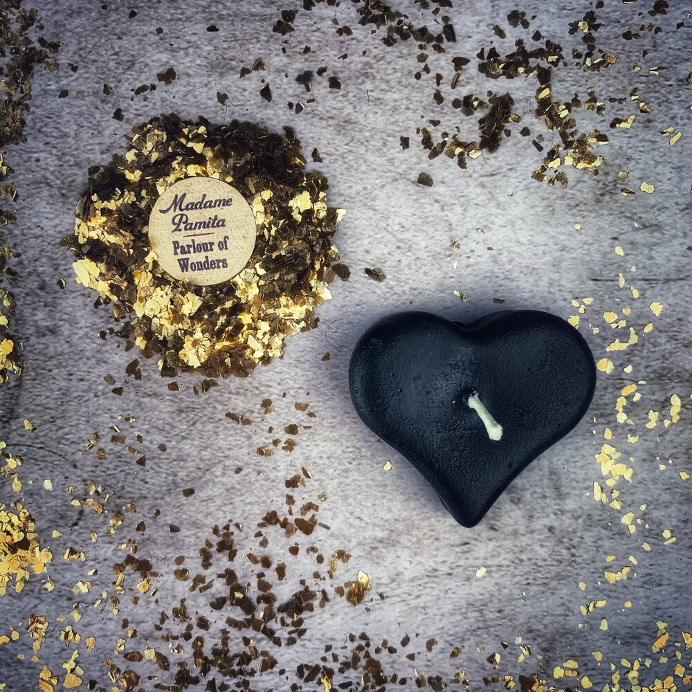 Beeswax Mini Heart Spell Candle - Love Influence & Emotional Healing Magic - Northern Magick Supplies
