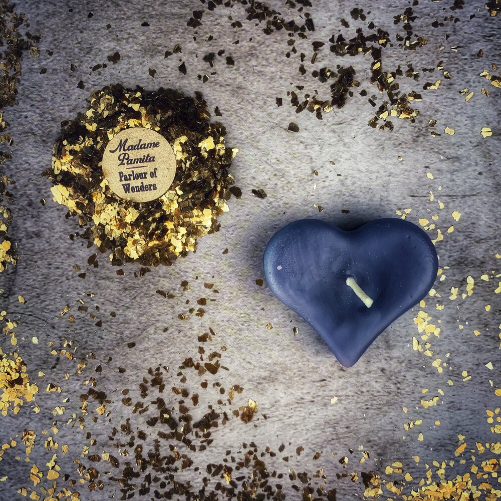 Beeswax Mini Heart Spell Candle - Love Influence & Emotional Healing Magic - Northern Magick Supplies