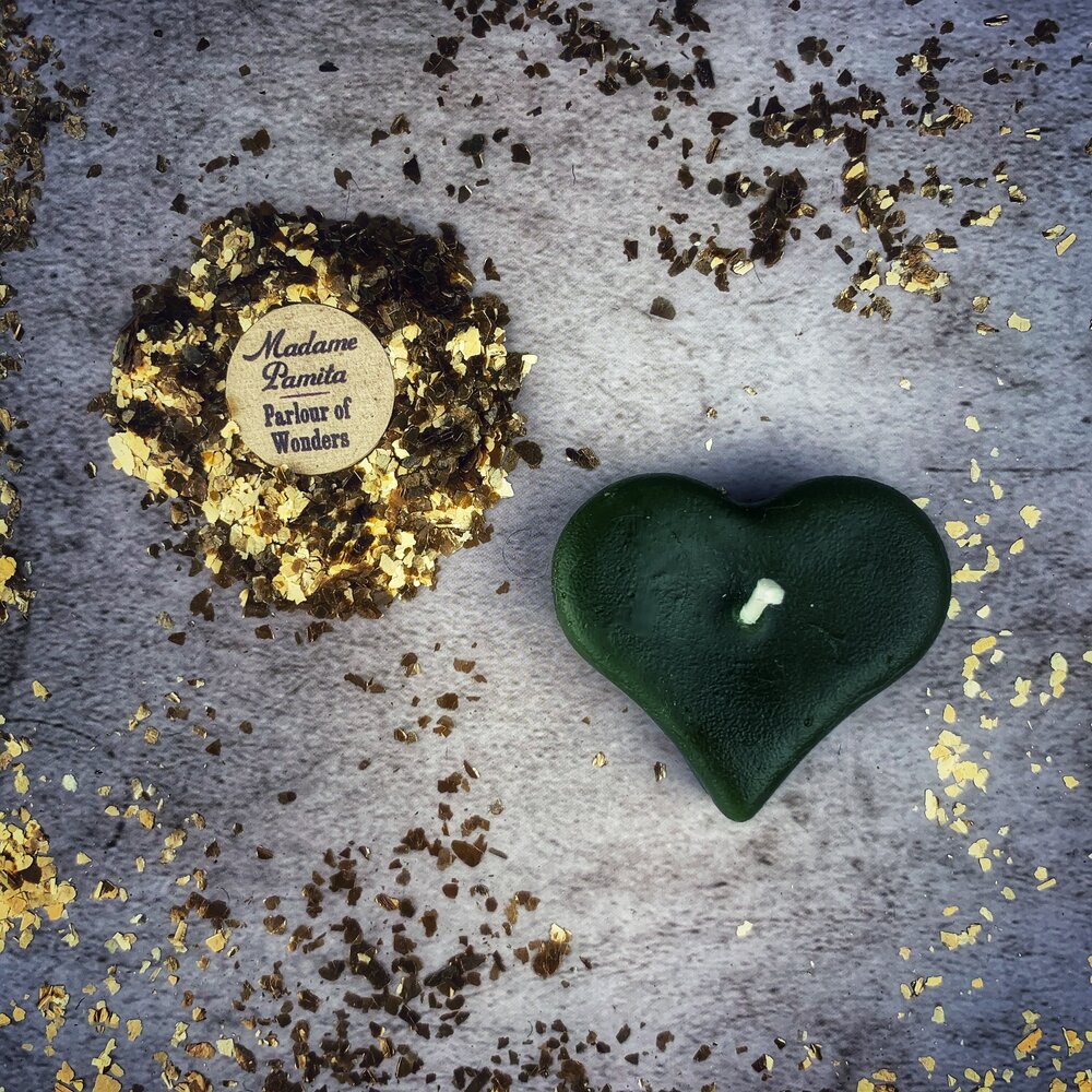 Beeswax Mini Heart Spell Candle - Love Influence & Emotional Healing Magic - Northern Magick Supplies