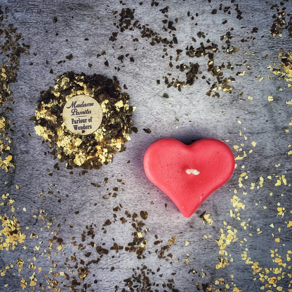 Beeswax Mini Heart Spell Candle - Northern Magick Supplies