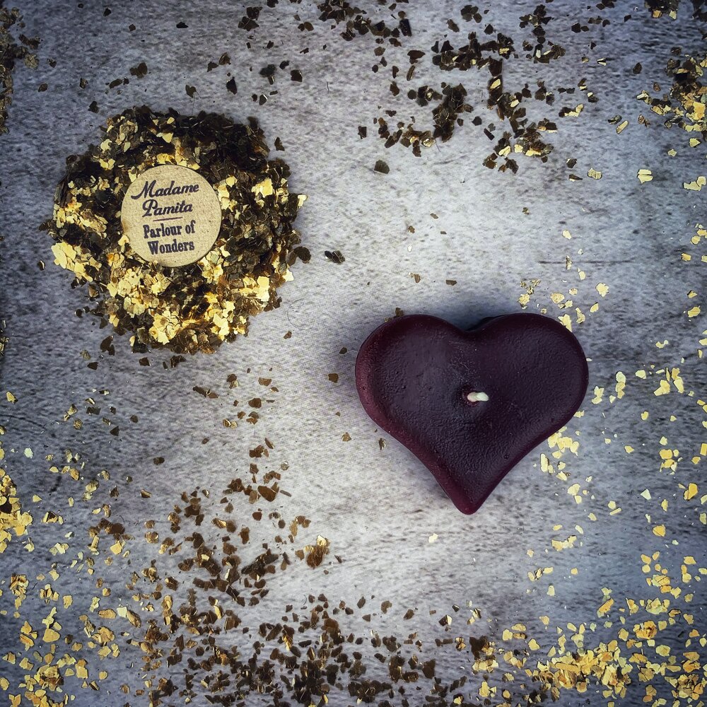 Beeswax Mini Heart Spell Candle - Love Influence & Emotional Healing Magic - Northern Magick Supplies