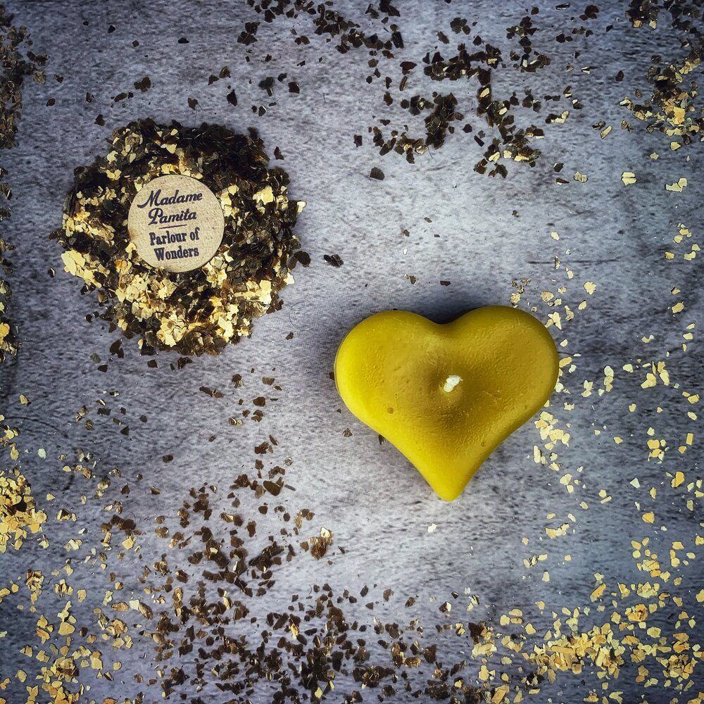 Beeswax Mini Heart Spell Candle - Love Influence & Emotional Healing Magic - Northern Magick Supplies