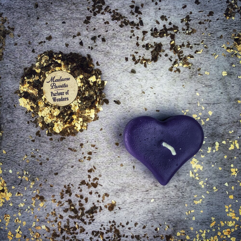 Beeswax Mini Heart Spell Candle - Love Influence & Emotional Healing Magic - Northern Magick Supplies