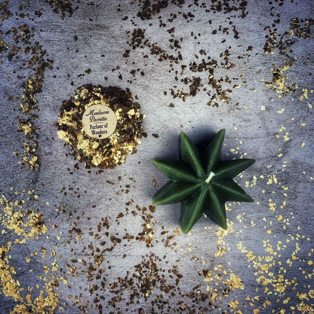 Beeswax Mystic Star Spell Candle - Northern Magick Supplies