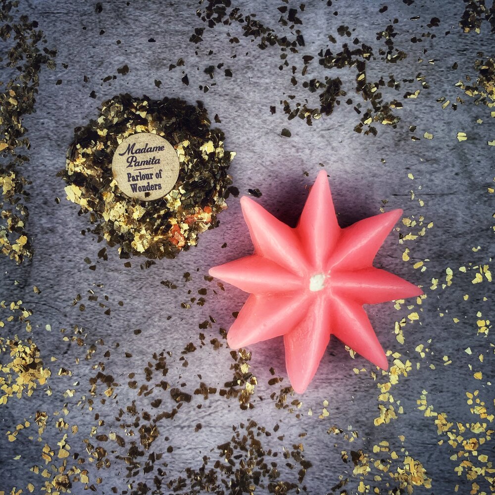 Beeswax Mystic Star Spell Candle - Manifestation & Spiritual Power Magic - Northern Magick Supplies