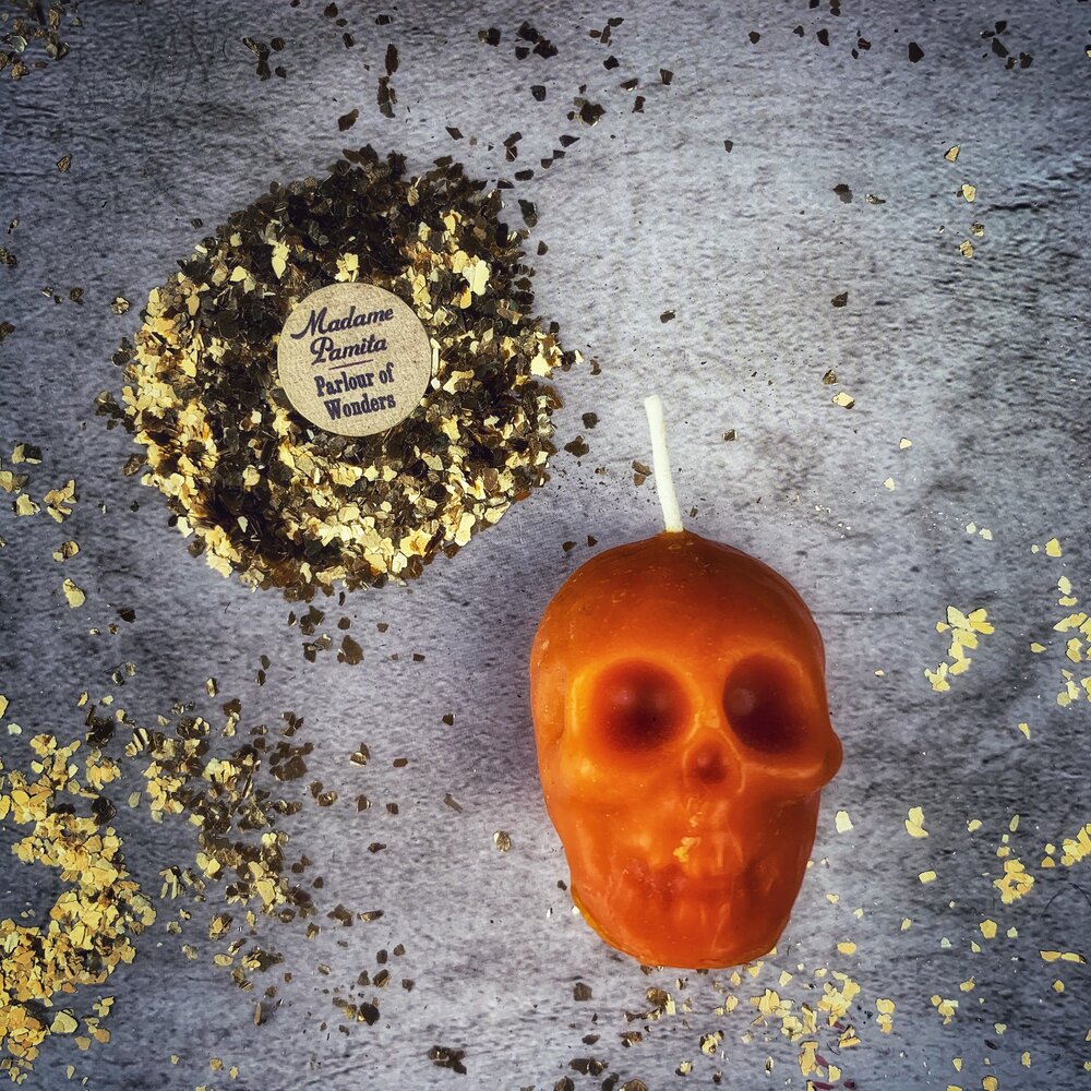 Beeswax Skull Spell Candle - Small - Northern Magick Supplies