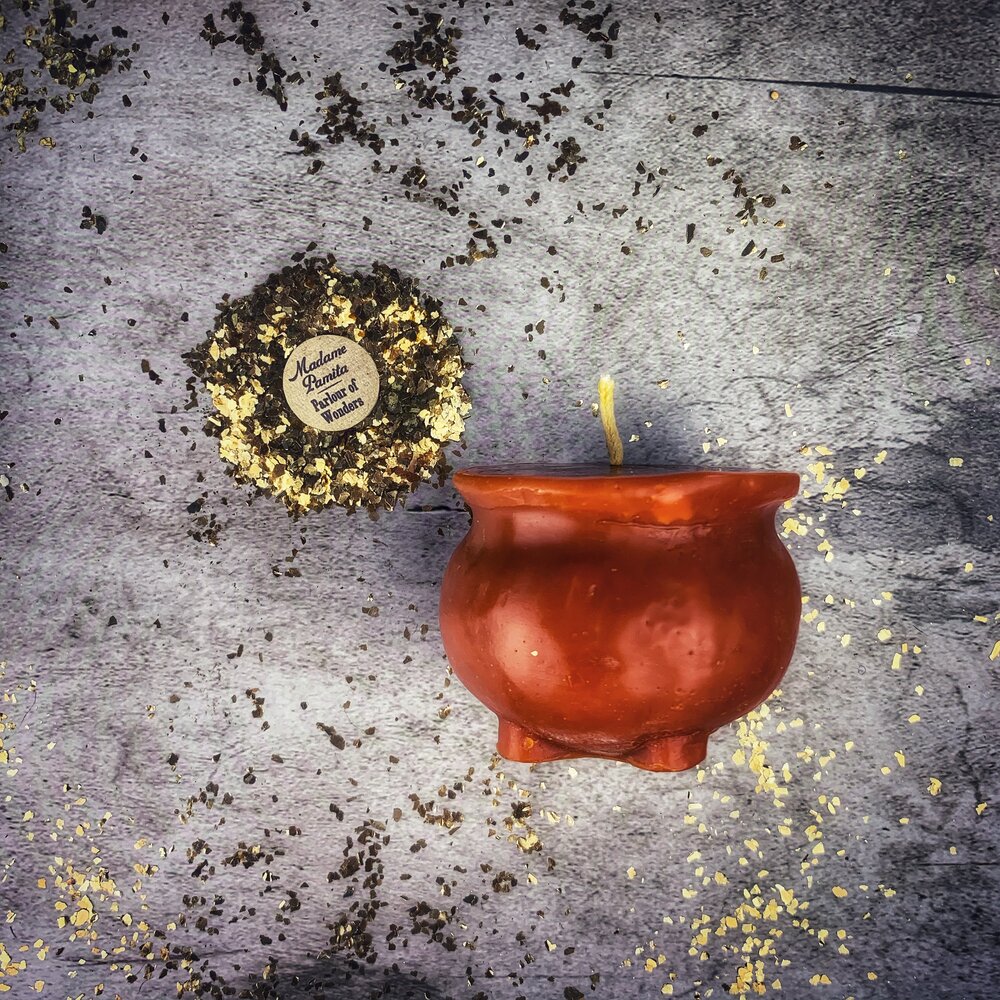 Beeswax Cauldron of Magick Spell Candle - Northern Magick Supplies