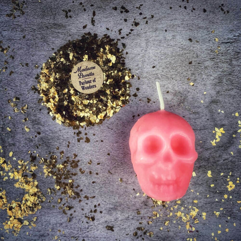 Beeswax Skull Spell Candle - Small - Northern Magick Supplies