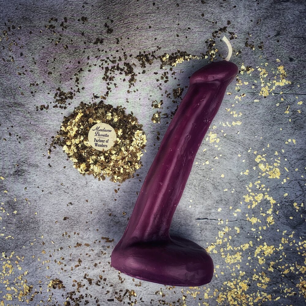 Beeswax Phallus Spell Candle - Passionate Love & Sex Magic