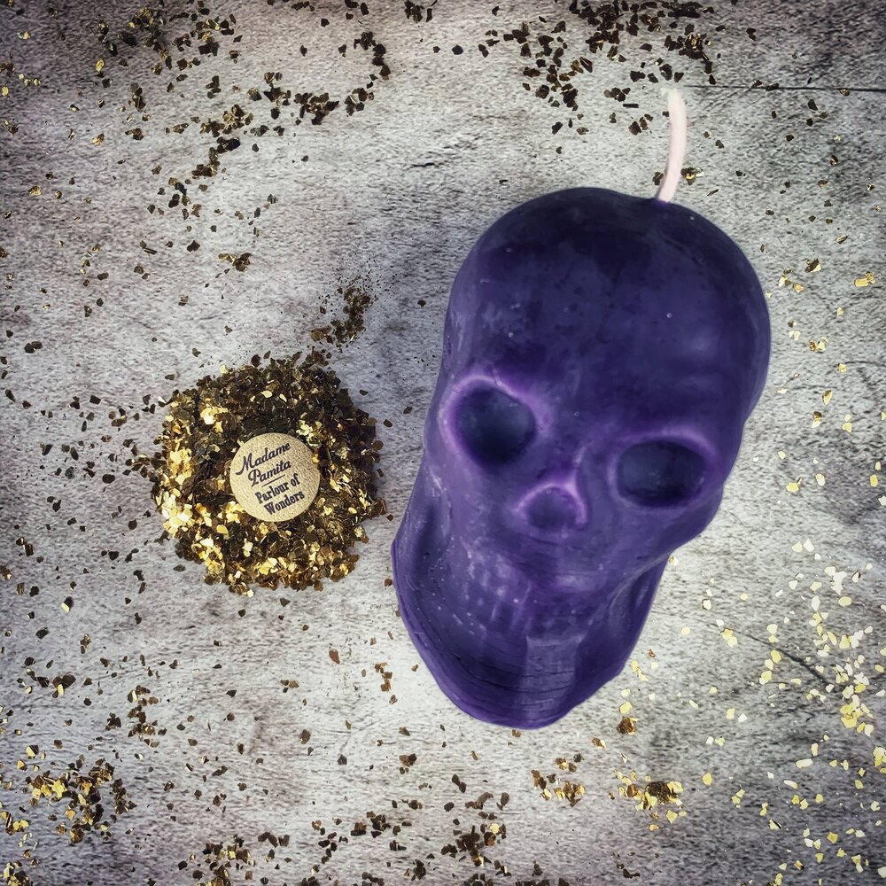 Beeswax Skull Spell Candle - Large - Northern Magick Supplies
