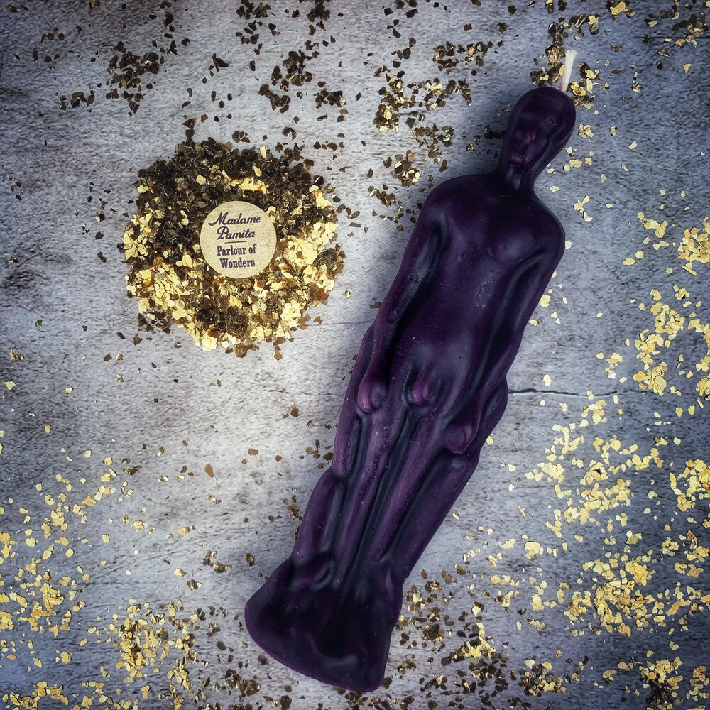 Beeswax Male Figural Spell Candle - Sympathetic Magic & Personal Power - Northern Magick Supplies