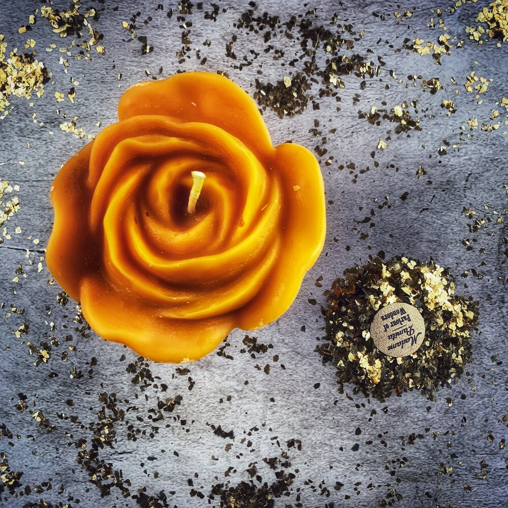 Beeswax Rose Romance Spell Candle - Northern Magick Supplies