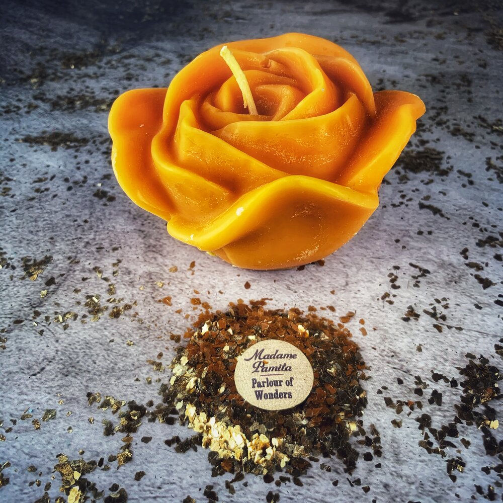 Beeswax Rose Romance Spell Candle - Northern Magick Supplies