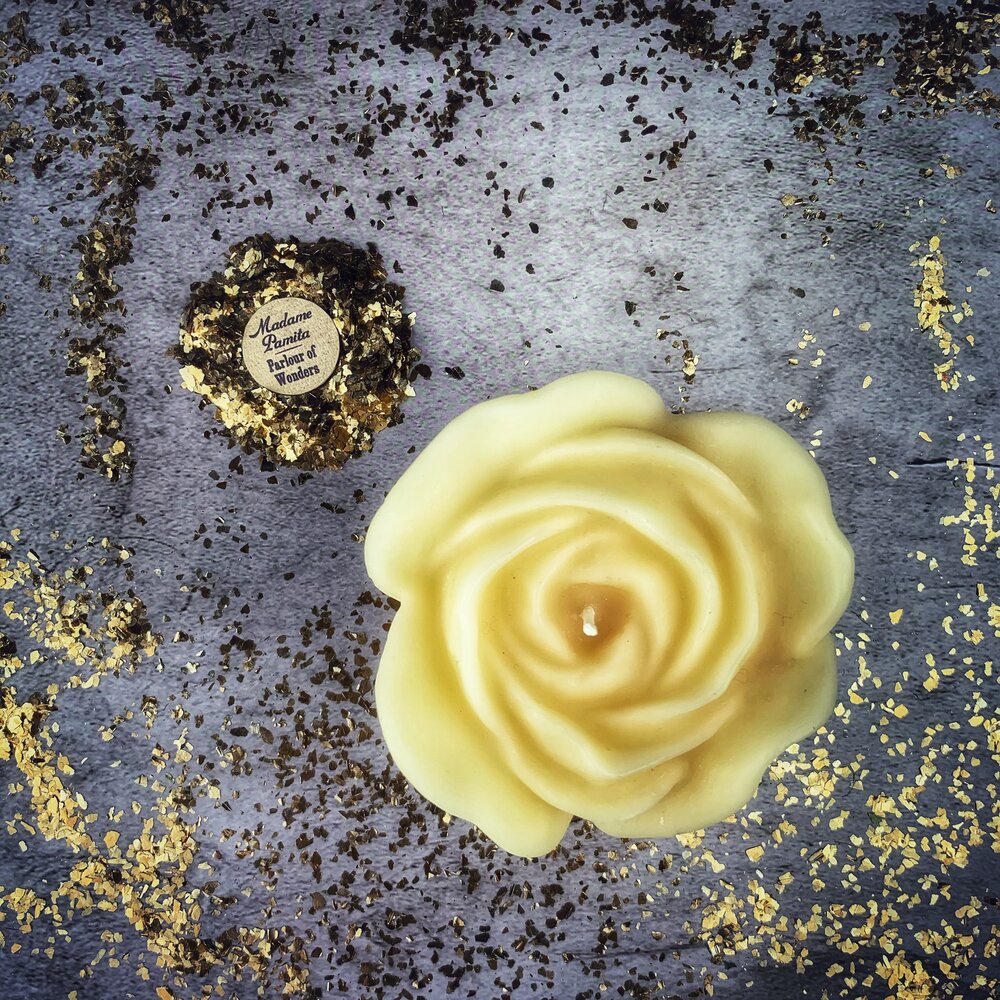 Beeswax Rose Romance Spell Candle - Northern Magick Supplies
