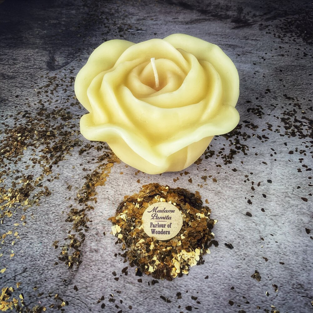 Beeswax Rose Romance Spell Candle - Northern Magick Supplies