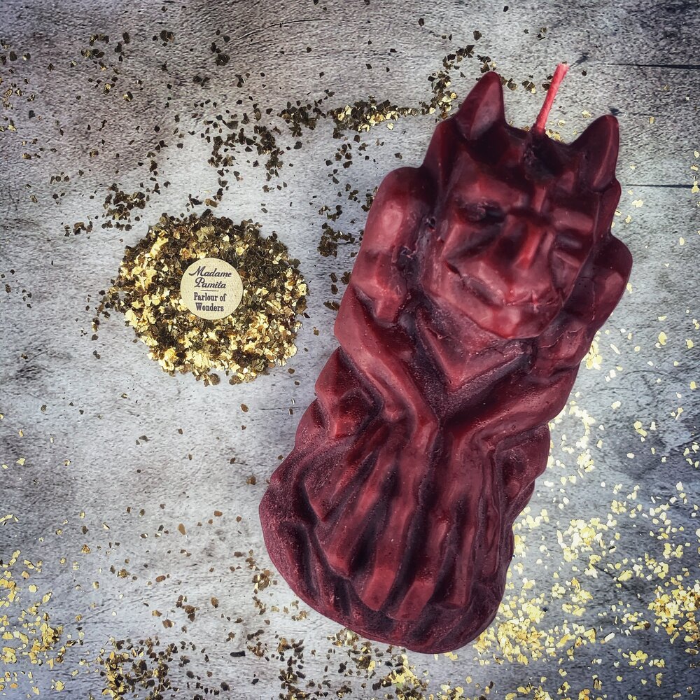 Beeswax Gargoyle Protector Spell Candle - Northern Magick Supplies
