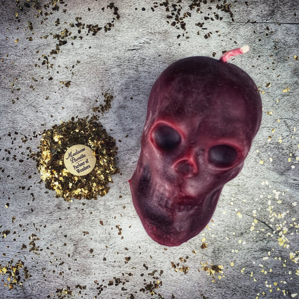 Beeswax Skull Spell Candle - Large - Northern Magick Supplies