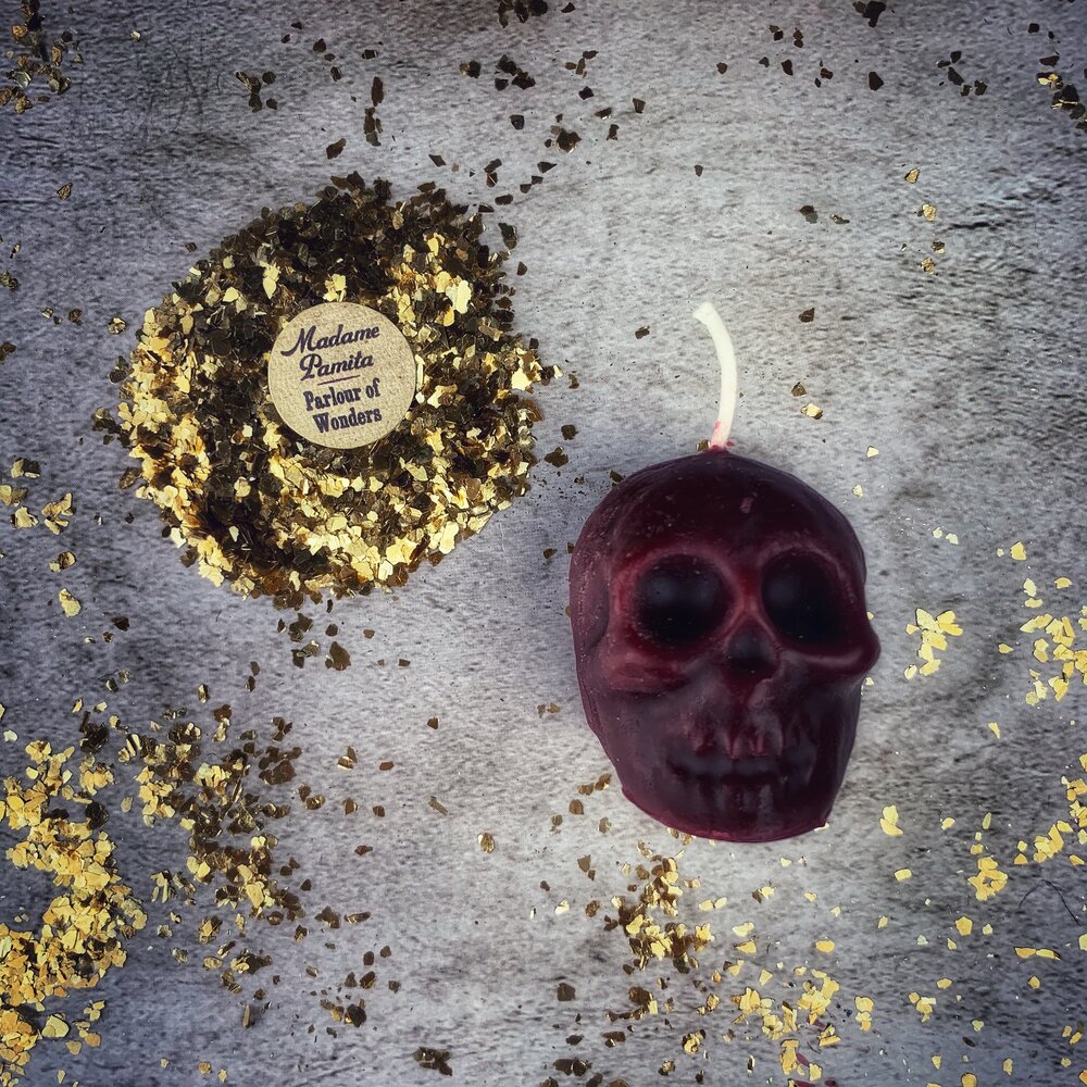 Beeswax Skull Spell Candle - Small - Northern Magick Supplies