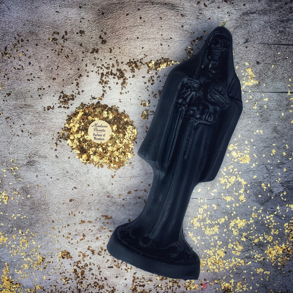 Beeswax Santa Muerte Spell Candle - Northern Magick Supplies