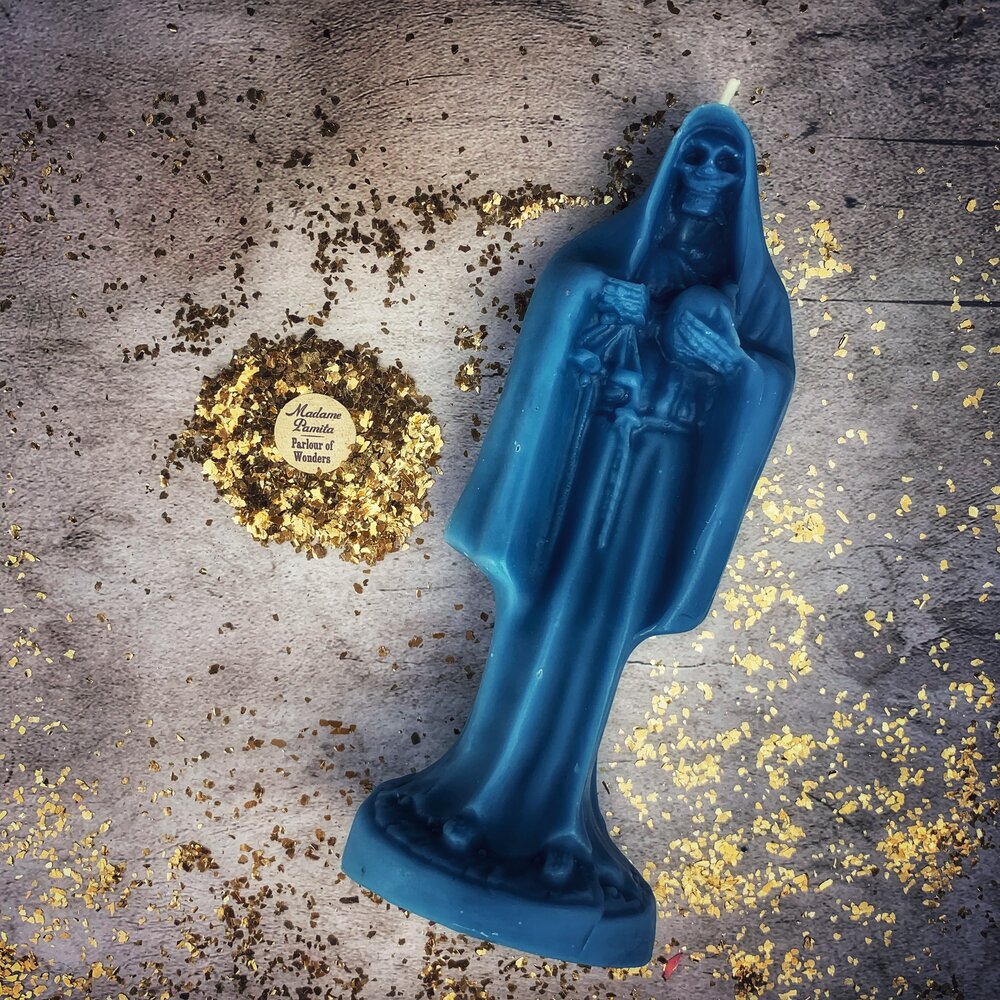 Beeswax Santa Muerte Spell Candle - Northern Magick Supplies