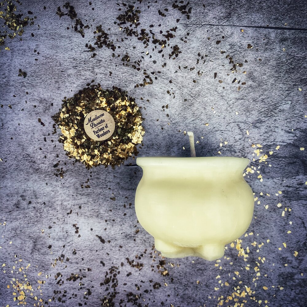 Beeswax Cauldron of Magick Spell Candle - Northern Magick Supplies