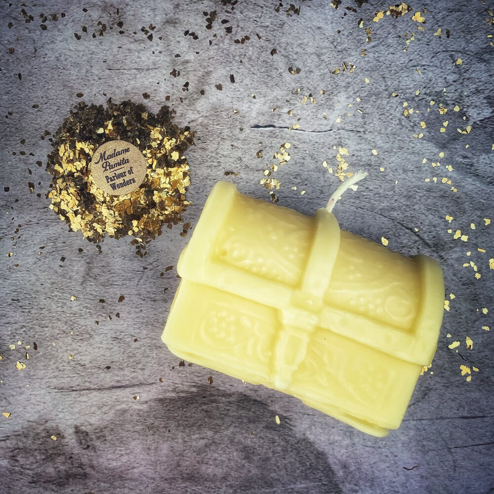 Beeswax Treasure Chest Spell Candle - Northern Magick Supplies