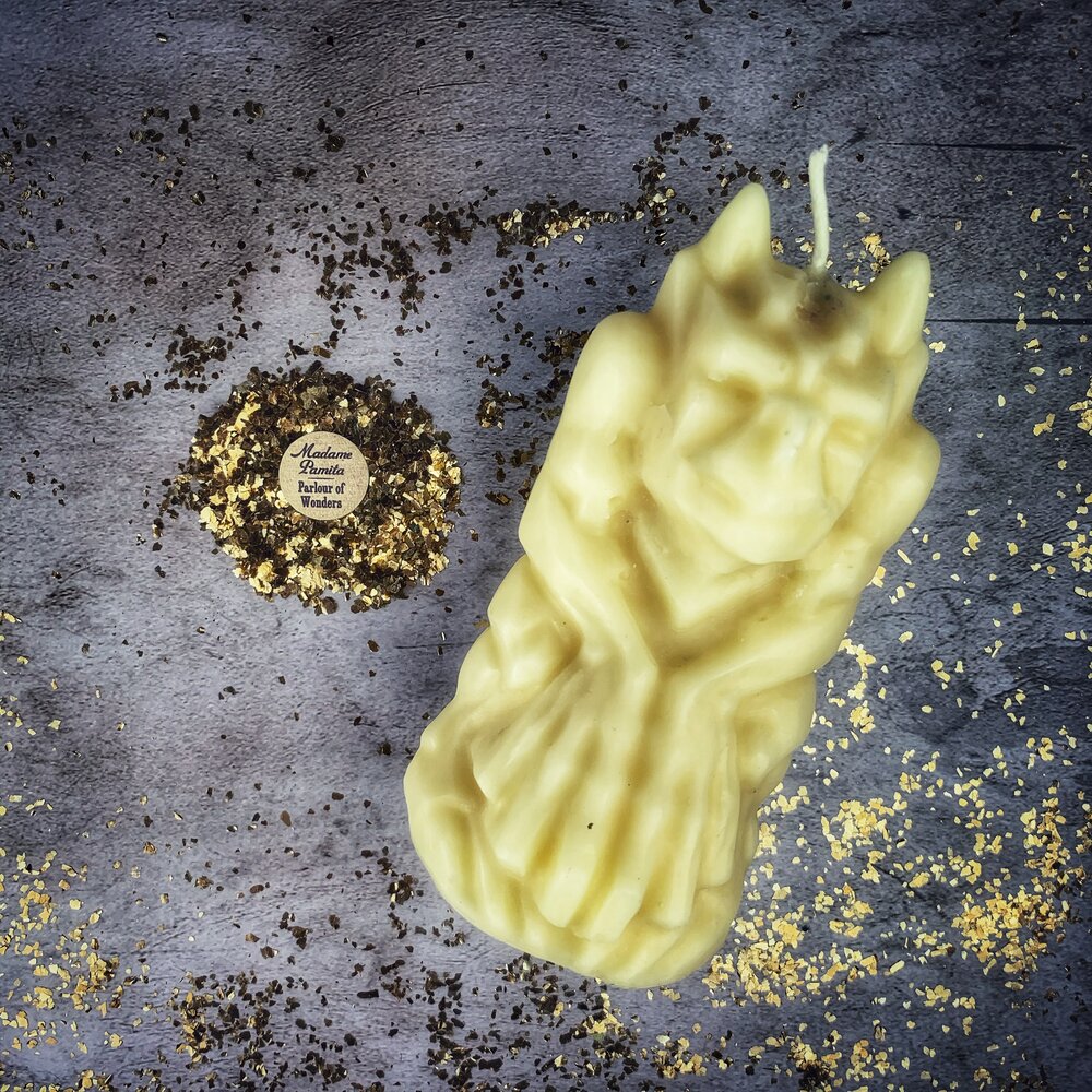 Beeswax Gargoyle Protector Spell Candle - Northern Magick Supplies