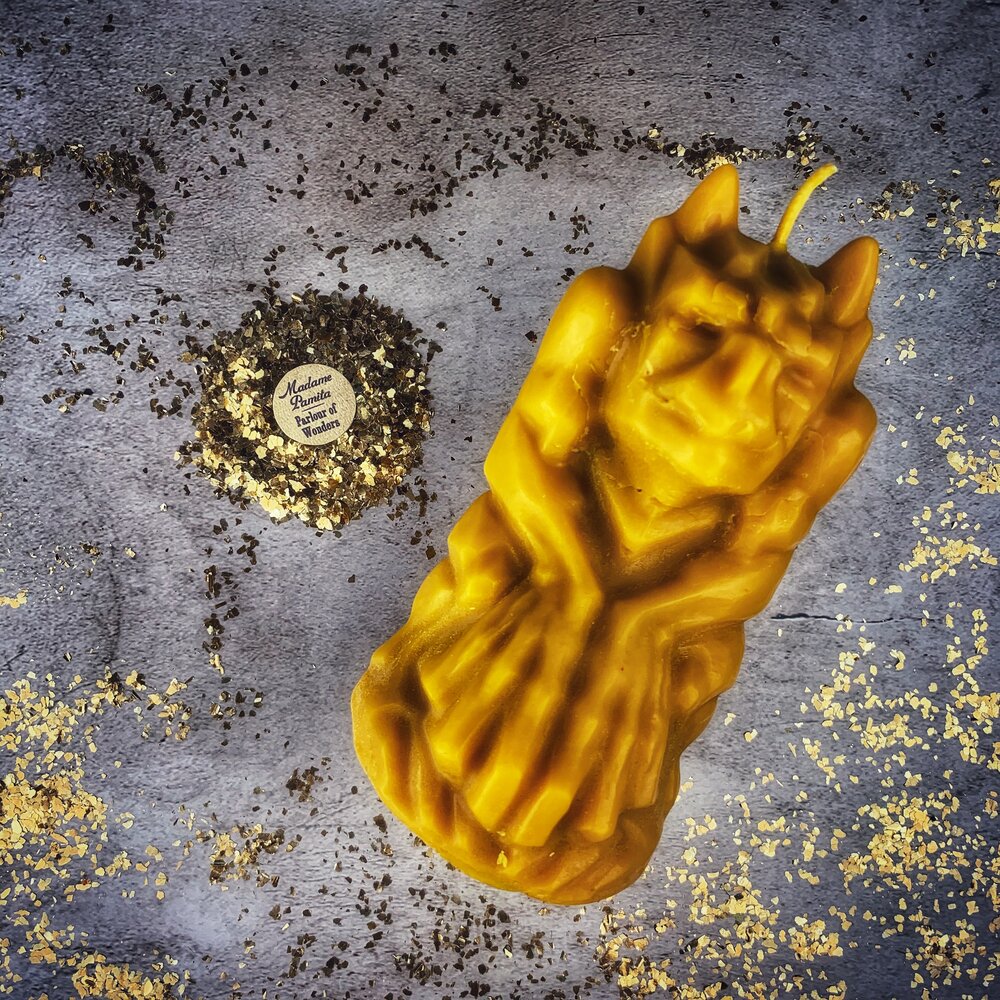Beeswax Gargoyle Protector Spell Candle - Northern Magick Supplies