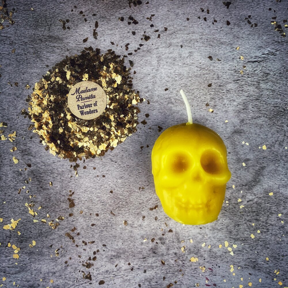 Beeswax Skull Spell Candle - Small - Northern Magick Supplies