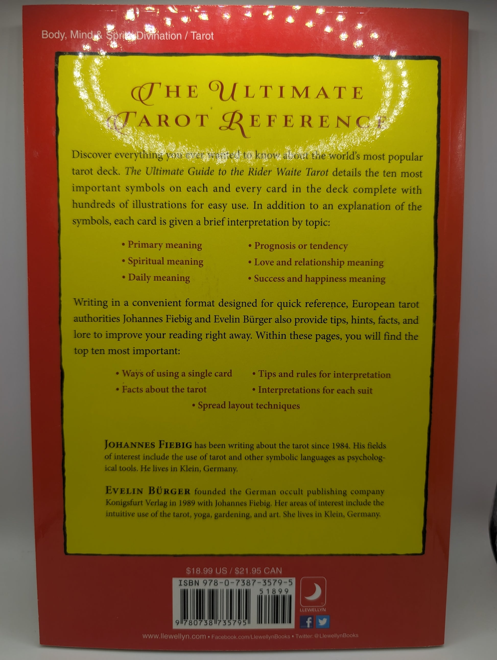 The Ultimate Guide to the Rider Waite Tarot by Johannes Fiebig & Evelin Burger USED!! CONDITION EXCELLENT - Northern Magick Supplies