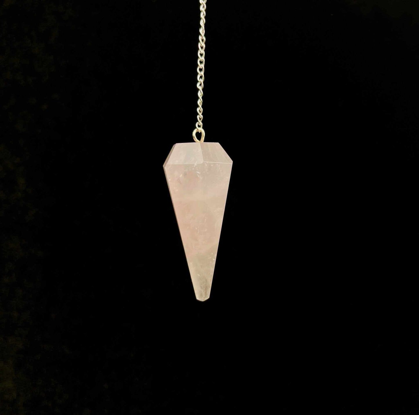 Rose Quartz Pendulum 6 sided point 1.5" - Northern Magick Supplies