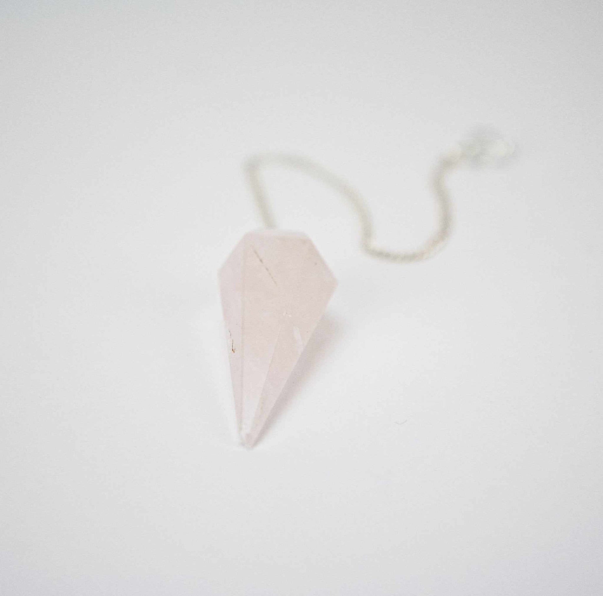 Rose Quartz Pendulum 6 sided point 1.5" - Northern Magick Supplies