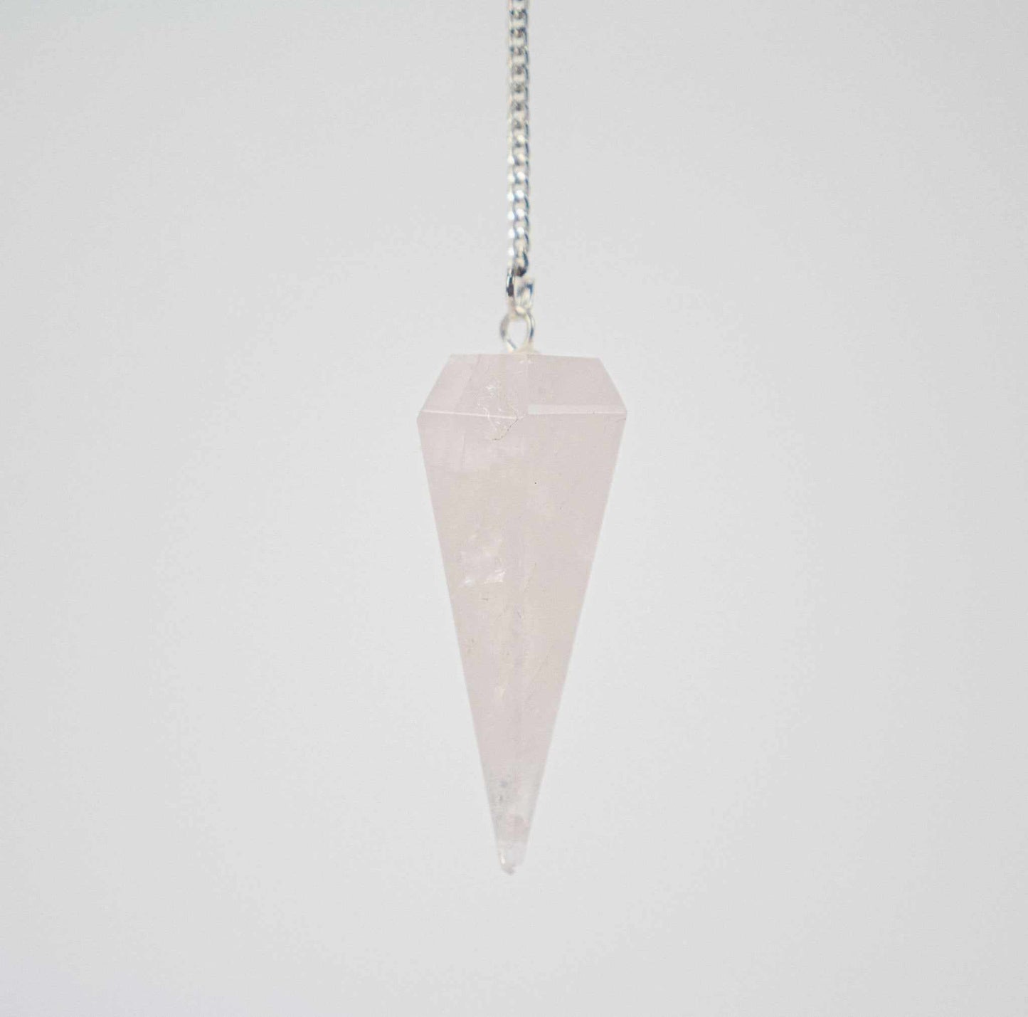 Rose Quartz Pendulum 6 sided point 1.5" - Northern Magick Supplies