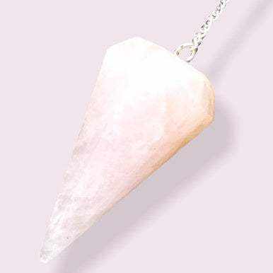 Rose Quartz Pendulum 6 sided point 1.5" - Northern Magick Supplies