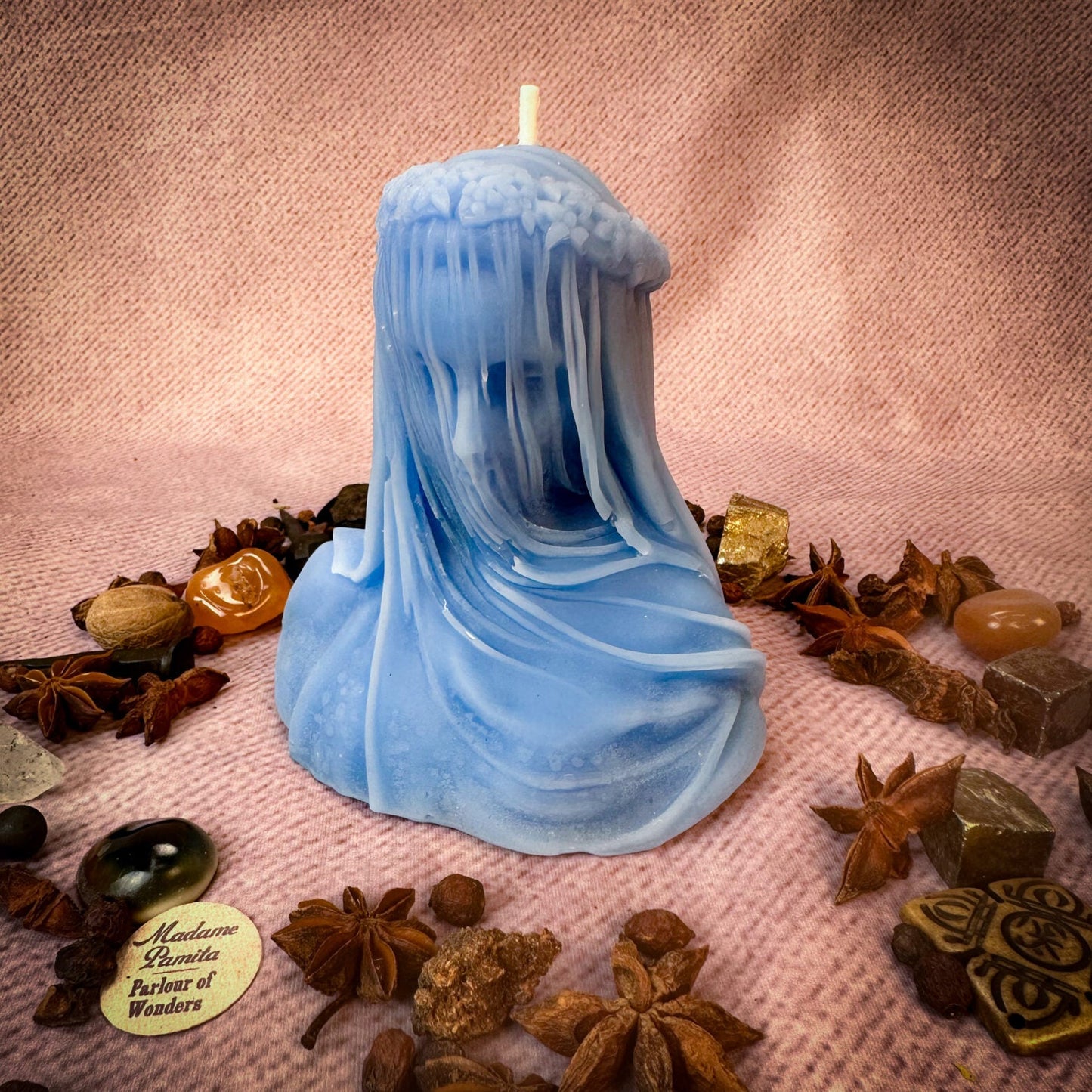 Beeswax Veil of Secrets Spell Candle - Truth Revelation & Privacy Protection